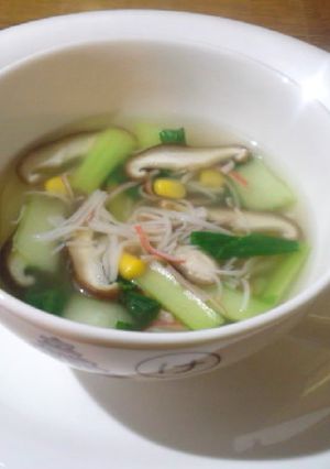 チンゲン菜とかにかまのスープ-レシピのメイン写真