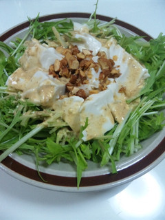 水菜と豆腐ウマドレシャキシャキサラダ-レシピのメイン写真