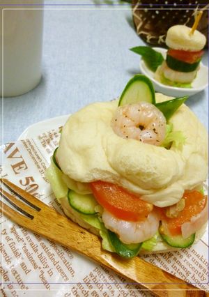 水切りヨーグルトでシュリンプサンド-レシピのメイン写真