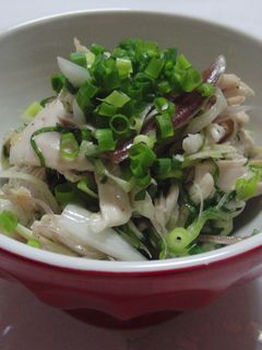 昆布茶de香味野菜のササミ和えサラダ-レシピのメイン写真