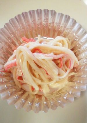 お弁当に♪かにかまの醤油マヨ和え-レシピのメイン写真