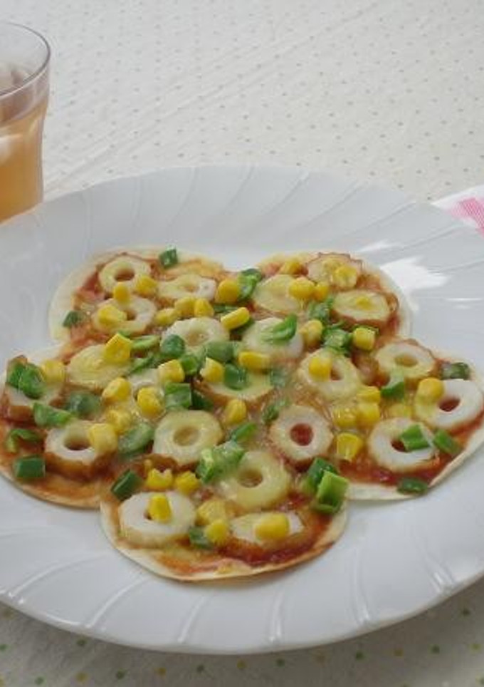 餃子の皮で作る「特製ちくわ」のピザ-レシピのメイン写真