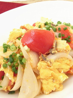 アンチョビ風味のトマ玉炒め-レシピのメイン写真