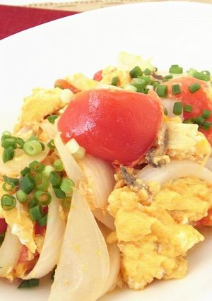 アンチョビ風味のトマ玉炒め-レシピのメイン写真