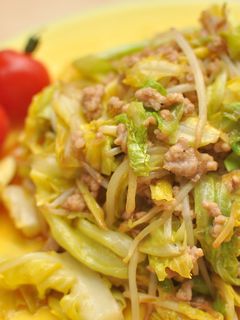 キャベツともやしミンチカレー炒め-レシピのメイン写真