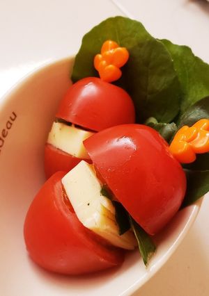 お弁当に★簡単ミニトマトのプチカプレーゼ-レシピのメイン写真
