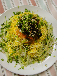 夏のまぜそば韓国風豆乳入りキムチそうめん-レシピのメイン写真