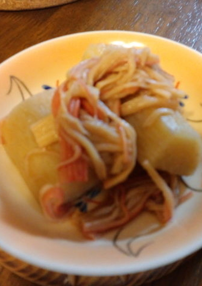 長いもとかにかまの煮物-レシピのメイン写真