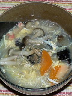 カニ入り中華風春雨スープ-レシピのメイン写真