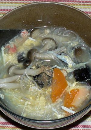 カニ入り中華風春雨スープ-レシピのメイン写真