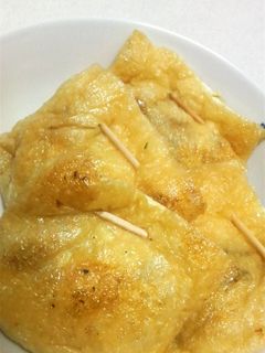 簡単☆しそとなるとの油揚げの包み焼き-レシピのメイン写真