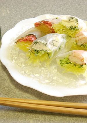 冷やして食べてね♪糸ウリの生春巻き-レシピのメイン写真