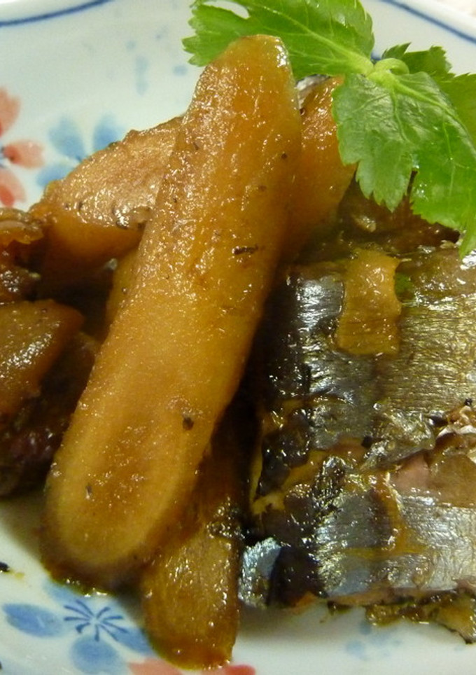 サンマと牛蒡の梅煮-レシピのメイン写真