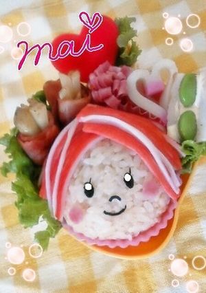 赤髪メッシュのロックな女の子＊キャラ弁-レシピのメイン写真