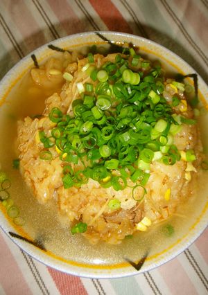 余った豆もやしの炊き込みご飯でクッパ冷夏-レシピのメイン写真