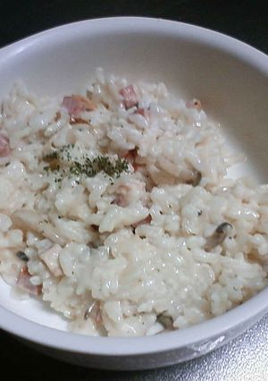 しめじ&ベーコンのクリーミーリゾット-レシピのメイン写真