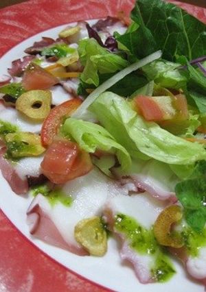 タコと彩り野菜のカルパッチョサラダ　-レシピのメイン写真
