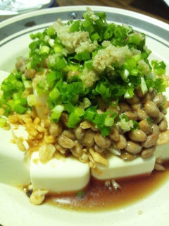 *超簡単!ぶっかけ納豆豆腐*-レシピのメイン写真