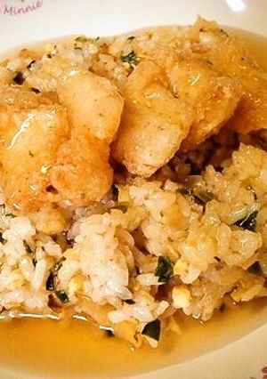あんかけチャーハン☆かれいのから揚げのせ-レシピのメイン写真