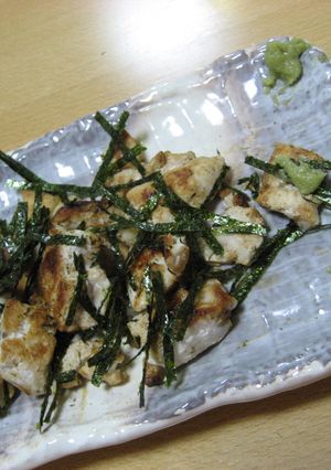 鶏もも肉のソテー（わさびをつけて）-レシピのメイン写真