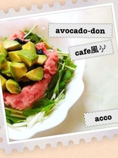 cafeごはん♪アボカドマグロ丼-レシピのメイン写真