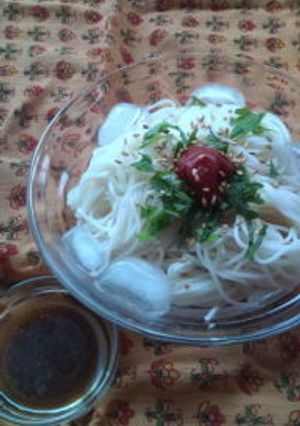 ＜覚書＞さっぱり梅そうめん-レシピのメイン写真