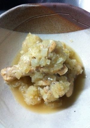 母の味 手羽元玉ねぎ煮込み-レシピのメイン写真
