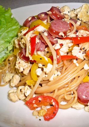 さっぱり♪豆腐と梅醤油のパスタ-レシピのメイン写真