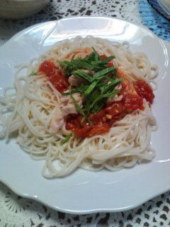 そうめんDE冷製トマトパスタ-レシピのメイン写真