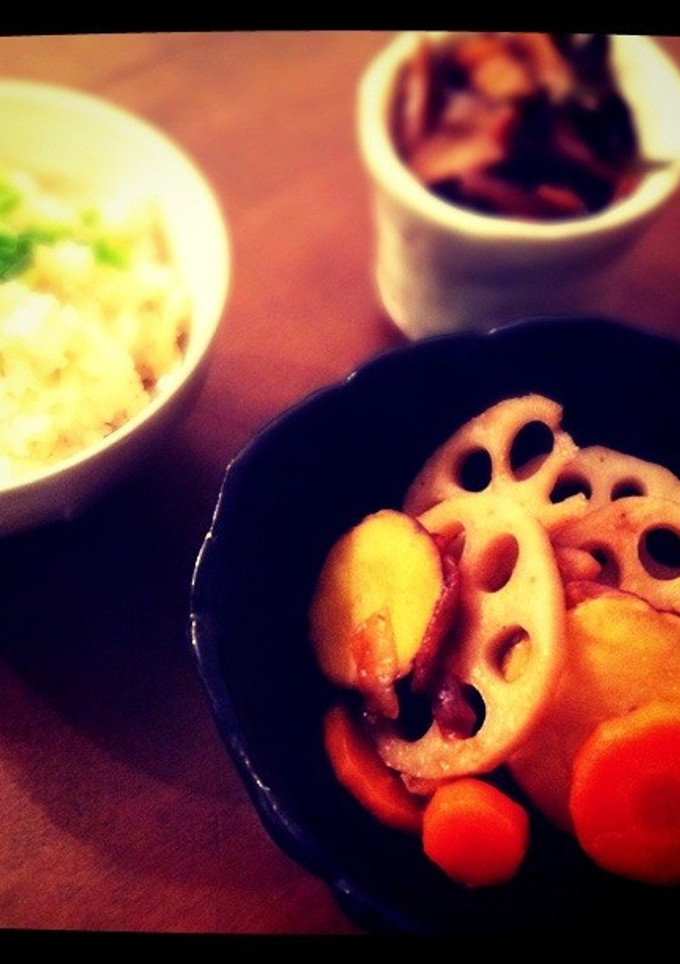 さつまいもといろいろ根菜の重ね煮-レシピのメイン写真