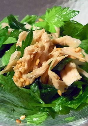 セロリーとささみのごまポン酢サラダ-レシピのメイン写真