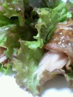 新生姜の焼肉レタス巻き-レシピのメイン写真