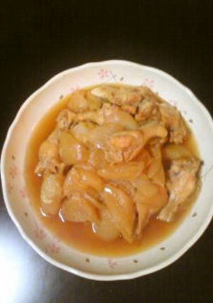 玉ねぎと手羽もとの煮物-レシピのメイン写真