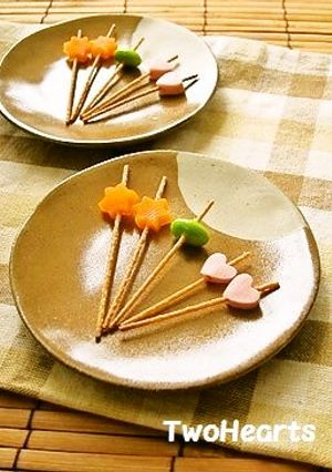 キャラ弁に❤焼きパスタde可愛いピック-レシピのメイン写真