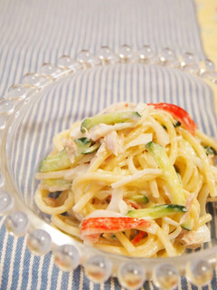 カニかまとツナのスパゲティサラダ-レシピのメイン写真