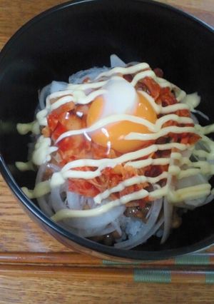 ダイエットにも最適♪納豆キムチ丼*-レシピのメイン写真