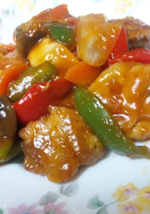 薄切り肉の酢豚風-レシピのメイン写真