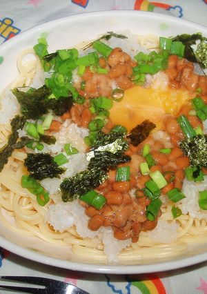 我が家の納豆スパゲッッティー-レシピのメイン写真