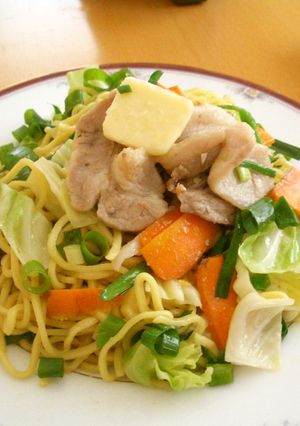旦那リクエスト！塩バター焼きそば！-レシピのメイン写真