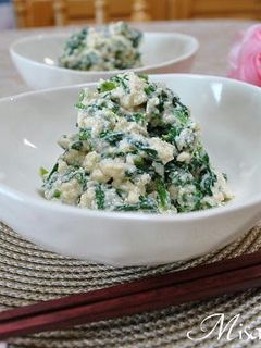 ほうれん草ごま油の白和え-レシピのメイン写真