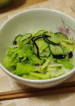 レタスときゅうりの塩昆布じゃこ和え-レシピのメイン写真