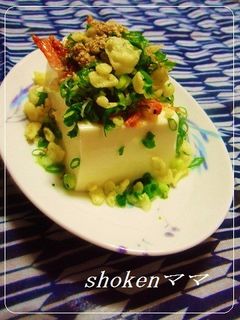 *揚げ玉と桜エビの冷や奴♪*-レシピのメイン写真