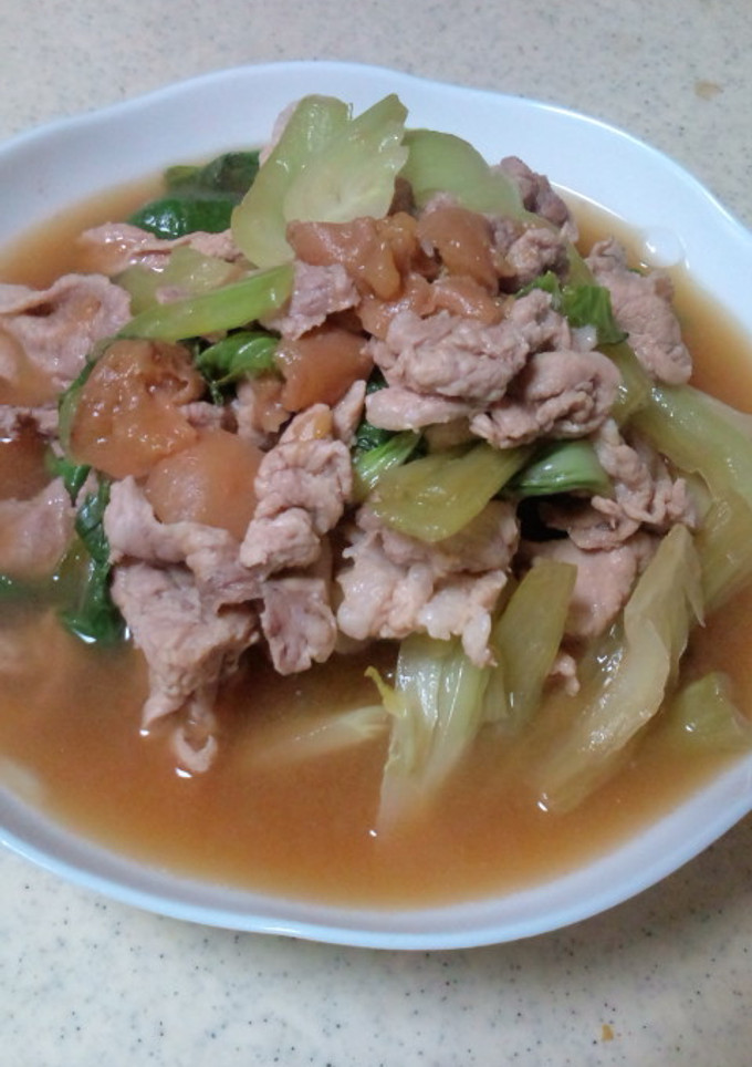 豚肉と青梗菜の梅煮-レシピのメイン写真