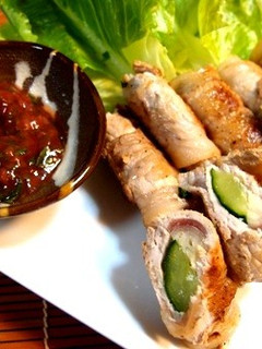 ☆キュウリとミョウガの肉巻き~梅ダレ~-レシピのメイン写真