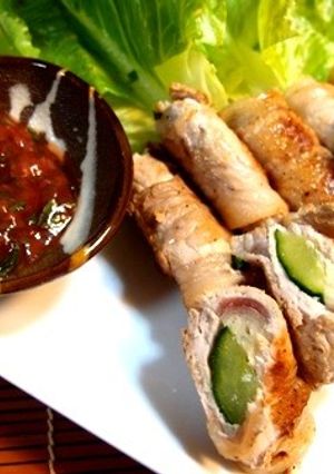 ☆キュウリとミョウガの肉巻き~梅ダレ~-レシピのメイン写真