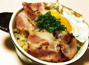 バターライス・ベーコンエッグ乗せ☆-レシピのメイン写真