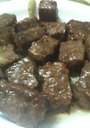 わさび醤油で♪サイコロステーキ-レシピのメイン写真