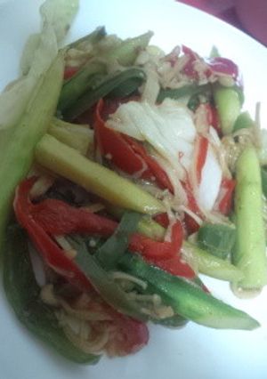 アスパラとにんにくの野菜炒め-レシピのメイン写真