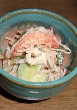 ５分でカニかま＆きゅうりのサラダ-レシピのメイン写真