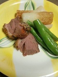 冷たいけどいける♪いんげんと竹輪鴨肉煮-レシピのメイン写真